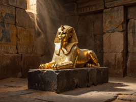Sphinx Golden Artifact Concept Design Artwork